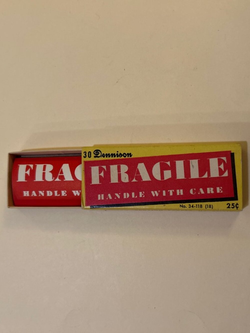 Vintage Box of Dennison Fragile Labels
